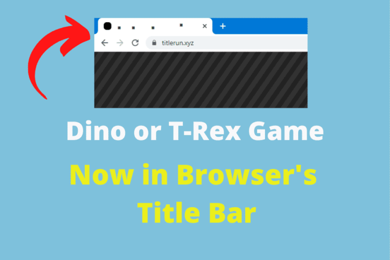 How to play dino game like tiny game in browser’s title bar