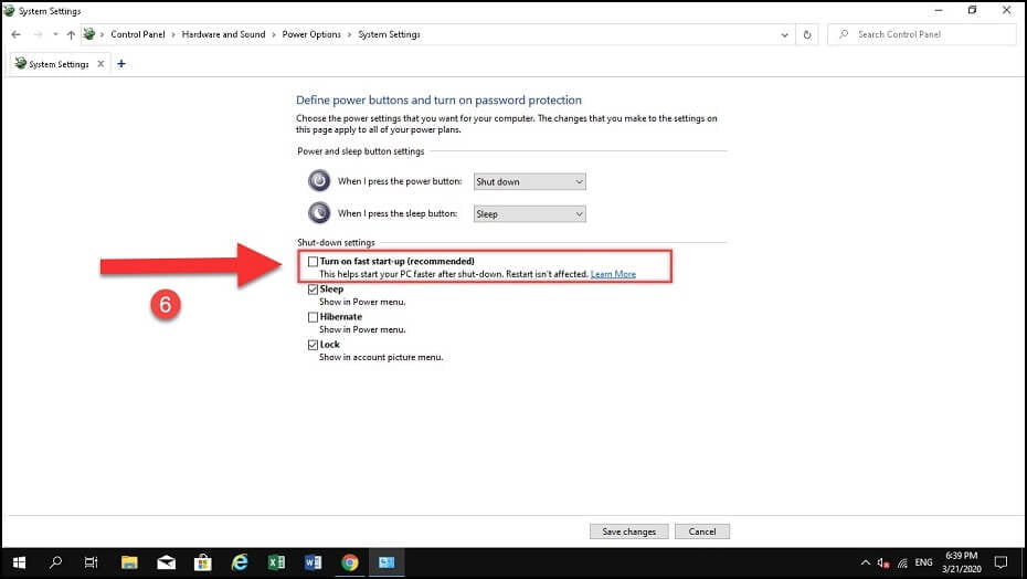Turn on fast startup (recommended) Turn on fast startup (recommended) - turn on fast startup