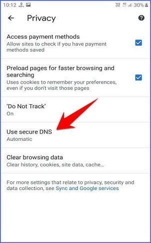 opening "use secure DNS" in chrome android opening "use secure DNS" in chrome android - Google Chrome for Android is Now Receiving Secure DNS for Safe Browsing