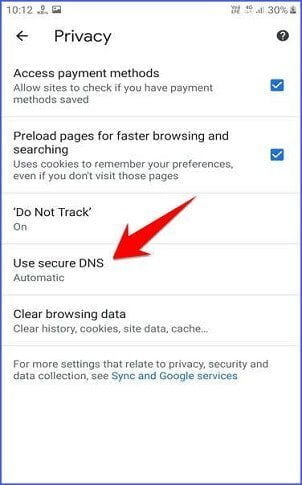 opening "use secure DNS" in chrome android - Google Chrome for Android is Now Receiving Secure DNS for Safe Browsing