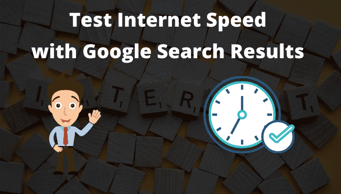 how to test internet speed with google search results