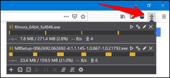 multithread download manager interface Firefox Multithreaded Download