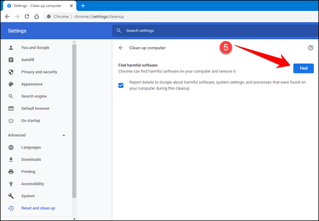 chrome clean up find button Chrome Clean Up Find Button