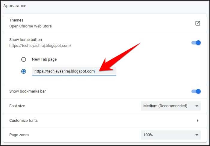 Adding custom web address in the show home button Add a custom web address to the show home button - How to Show or Hide Home Button in Google Chrome