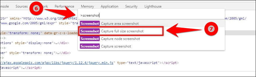 Capture full-size screenshot command line in chrome