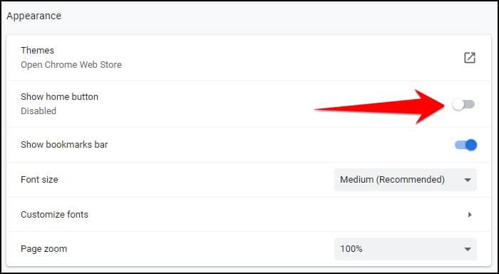Turning off chrome's home button - How to Show or Hide Home Button in Google Chrome