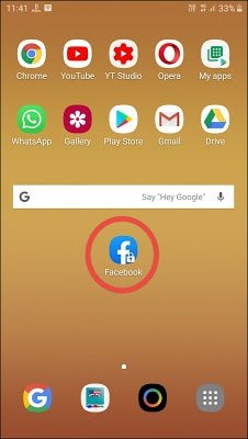 facebook app opening