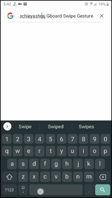 Gboard Keyboard text cursor gesture