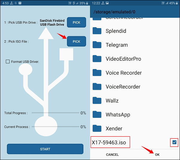 how to create a bootable pendrive in mobile