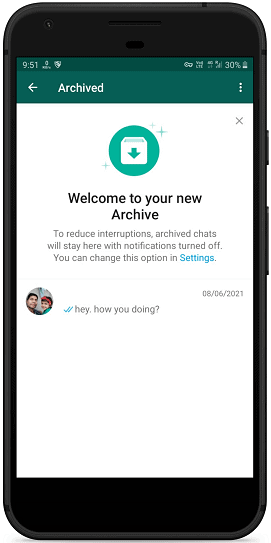 WhatsApp new archived feature