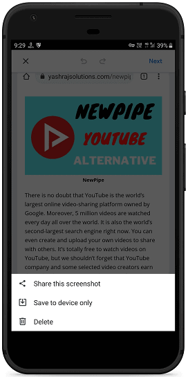 chrome screenshot sharing options -Chrome for Android gets a built in screenshot tool