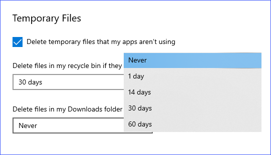 Delete files from your Downloads folder in Storage Sense Delete files from your Downloads folder