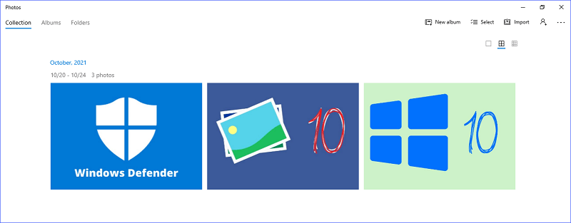 Windows 10 Photos App in Light Mode