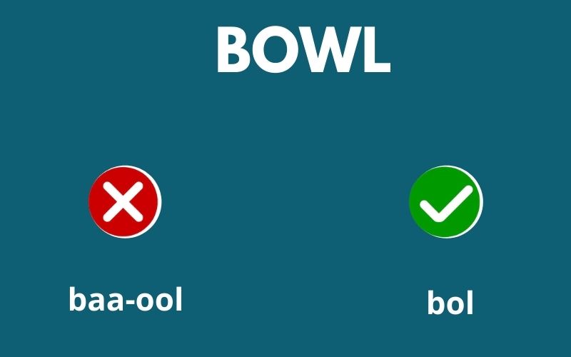 How to pronounce bowls correctly -English Words We Commonly Mispronounced