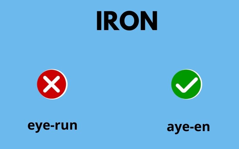 iron correct pronunciation