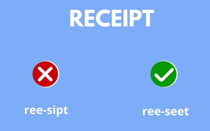 how to proncouce receipt correctly