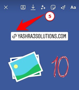 placing the link sticker on Instagram story like