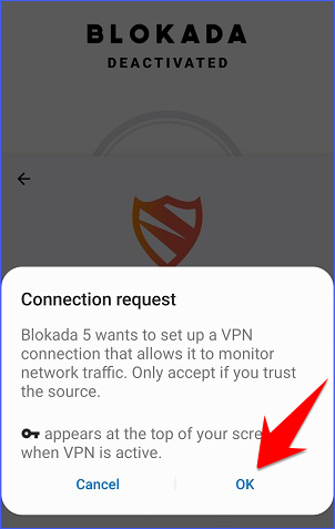 setup a VPN connection on blokada app to block ads and pop ups