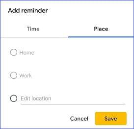 location based reminders - Edit location to get location based reminders