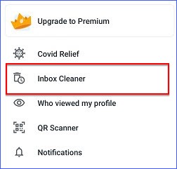 Select the Inbox Cleaner option