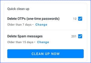 truecaller inbox cleaner clean up settings