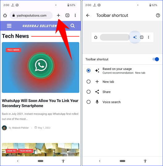 Google Chrome brings a new smart, customizable toolbar shortcut Google Chrome toolbar shortcut