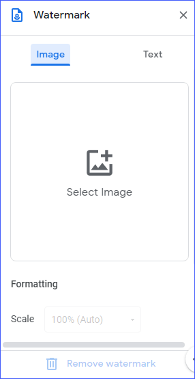 Google Docs  Image Sidebar Panel 