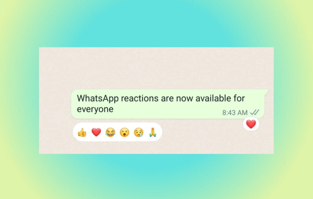WhatsApp emoji reactions feature