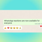WhatsApp emoji reactions feature