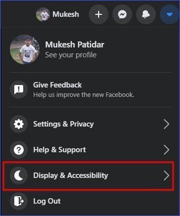 Facebook Display & Accessibility Settings