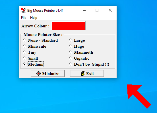 locate mouse pointer